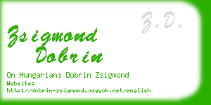 zsigmond dobrin business card